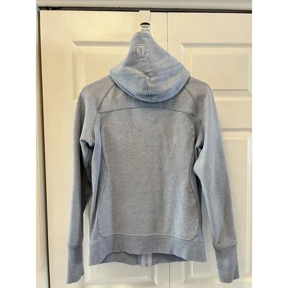 Sold Lululemon Scuba Hoodie Women’s Size 6 In Heathered Lullaby/baby Blue - Picture 11 of 13